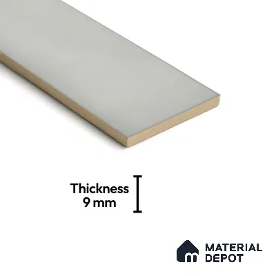 Plain Solid Look  Tile TL 07615 O Hook Steel Grey 9 inch x 3 inch Vitrified Matte Finish - 9 mm  | 2 mm Spacer is Mandatory (Sample)