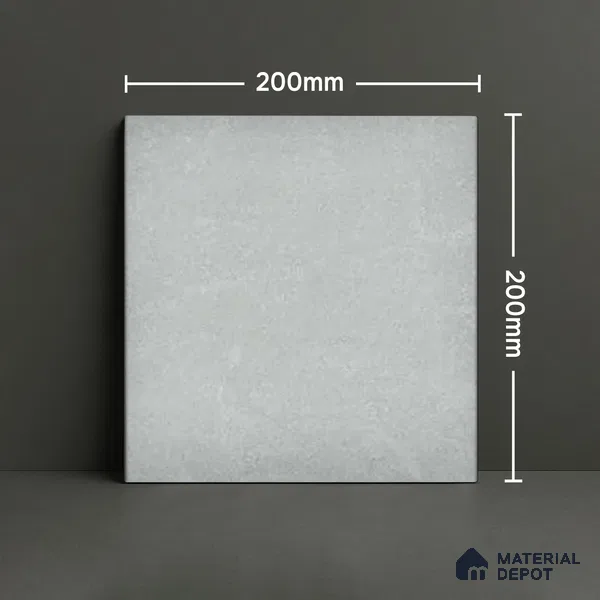 Subway Wall & Floor Tile TL 07615 P Coarse Steel Grey 8 inch x 8 inch Vitrified Matte Finish - 9 mm  | 2 mm Spacer is Mandatory | Please Expect a Slight Variation of Pattern