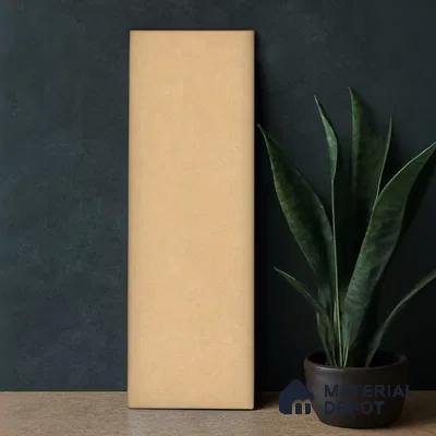 Plain Solid Look  Tile TL 07615 Q Hook Yellow 9 inch x 3 inch Vitrified Matte Finish - 9 mm  | 2 mm Spacer is Mandatory (Sample)