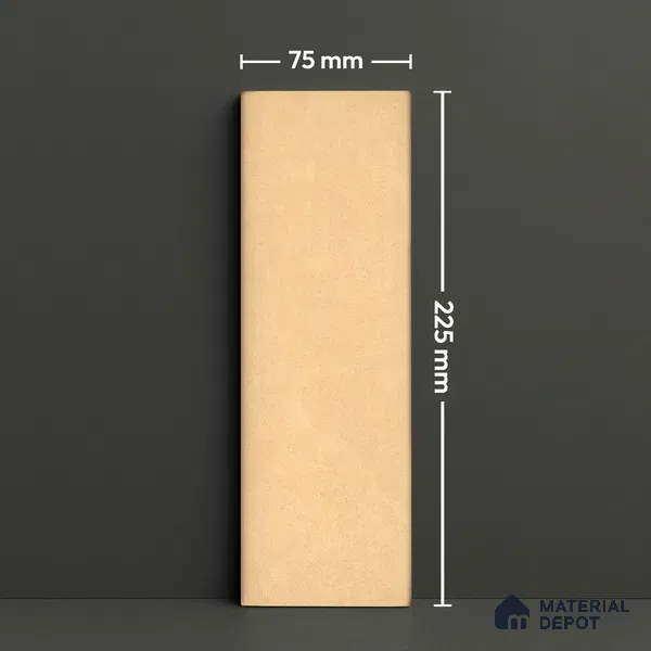 Plain Solid Look  Tile TL 07615 Q Hook Yellow 9 inch x 3 inch Vitrified Matte Finish - 9 mm  | 2 mm Spacer is Mandatory (Sample)