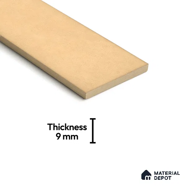 Plain Solid Look  Tile TL 07615 Q Hook Yellow 9 inch x 3 inch Vitrified Matte Finish - 9 mm  | 2 mm Spacer is Mandatory (Sample)