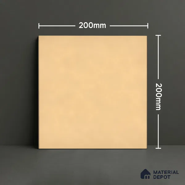 Subway Wall & Floor Tile TL 07615 R Coarse Yellow 8 inch x 8 inch Vitrified Matte Finish - 9 mm  | 2 mm Spacer is Mandatory | Please Expect a Slight Variation of Pattern
