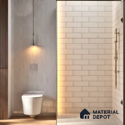 Plain Solid Look  Tile TL 07615 Hook Bianco 9 inch x 3 inch Vitrified Matte Finish - 9 mm  | 2 mm Spacer is Mandatory