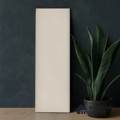 Plain Solid Look  Tile TL 07615 Hook Bianco 9 inch x 3 inch Vitrified Matte Finish - 9 mm  | 2 mm Spacer is Mandatory