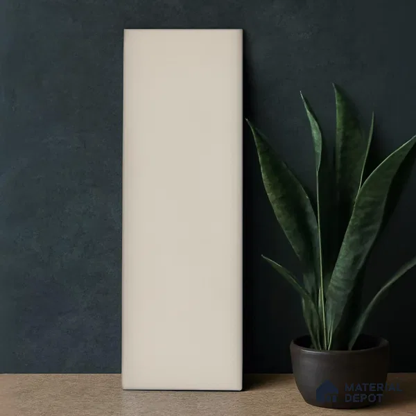 Plain Solid Look Tile TL 07615 Hook Bianco 9 inch x 3 inch Vitrified Matte Finish - 9 mm | 2 mm Spacer is Mandatory