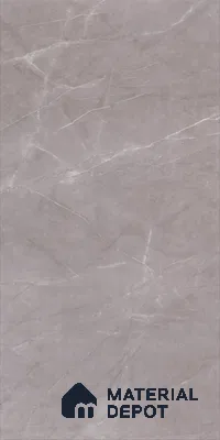 Marble Look Wall Tile TL 10052 Pulpis Grey 8 ft x 4 ft Vitrified Glossy Finish - 9 mm | Random 3 | Adhesive and Spacers Must be Used During Installation