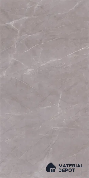 Marble Look Wall Tile TL 10052 Pulpis Grey 8 ft x 4 ft Vitrified Glossy Finish - 9 mm | Random 3 | Adhesive and Spacers Must be Used During Installation