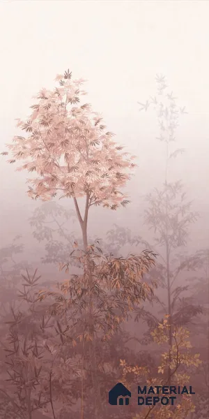 Floral Wall Tile TL 10051 B Fairy Art Decor B 8 ft x 4 ft Vitrified Matte Finish - 9 mm | Random 3 | Adhesive and Spacers Must be Used During Installation