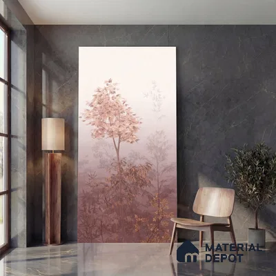 Floral Wall Tile TL 10051 B Fairy Art Decor B 8 ft x 4 ft Vitrified Matte Finish - 9 mm | Random 3 | Adhesive and Spacers Must be Used During Installation