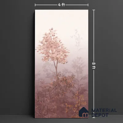 Floral Wall Tile TL 10051 B Fairy Art Decor B 8 ft x 4 ft Vitrified Matte Finish - 9 mm | Random 3 | Adhesive and Spacers Must be Used During Installation