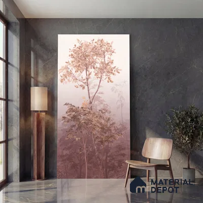 Floral Wall Tile TL 10051 Fairy Art Decor A 8 ft x 4 ft Vitrified Matte Finish - 9 mm | Random 3 | Adhesive and Spacers Must be Used During Installation