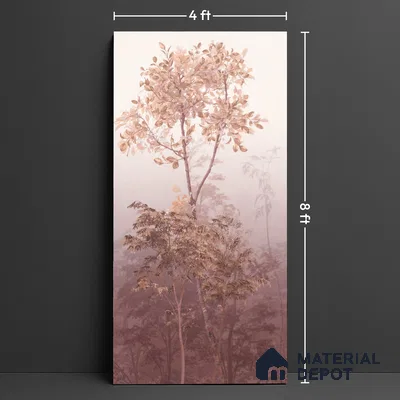 Floral Wall Tile TL 10051 Fairy Art Decor A 8 ft x 4 ft Vitrified Matte Finish - 9 mm | Random 3 | Adhesive and Spacers Must be Used During Installation