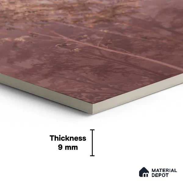 Floral Wall Tile TL 10051 Fairy Art Decor A 8 ft x 4 ft Vitrified Matte Finish - 9 mm | Random 3 | Adhesive and Spacers Must be Used During Installation