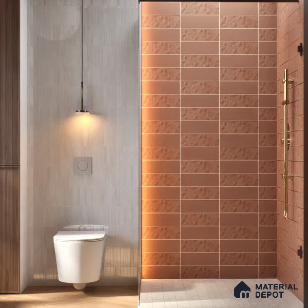 Subway Wall & Floor Tile TL 07668 B Plain Brown 8.8 Inch x 2.9 Inch Full Body Vitrified Matte Finish - 9 mm  | 2 mm Spacer is Mandatory (Sample)