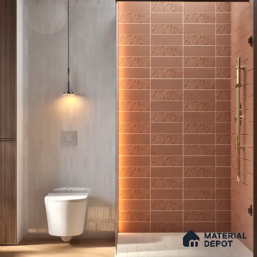 Subway Wall & Floor Tile TL 07668 B Plain Brown 8.8 Inch x 2.9 Inch Full Body Vitrified Matte Finish - 9 mm | 2 mm Spacer is Mandatory