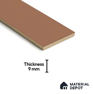 Subway Wall & Floor Tile TL 07668 B Plain Brown 8.8 Inch x 2.9 Inch Full Body Vitrified Matte Finish - 9 mm  | 2 mm Spacer is Mandatory (Sample)