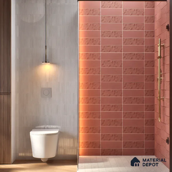 Subway Tile TL 07668 C Retro Cranberry 8.8 Inch x 2.9 Inch Full Body Vitrified Matte Finish - 9 mm | 2 mm Spacer is Mandatory