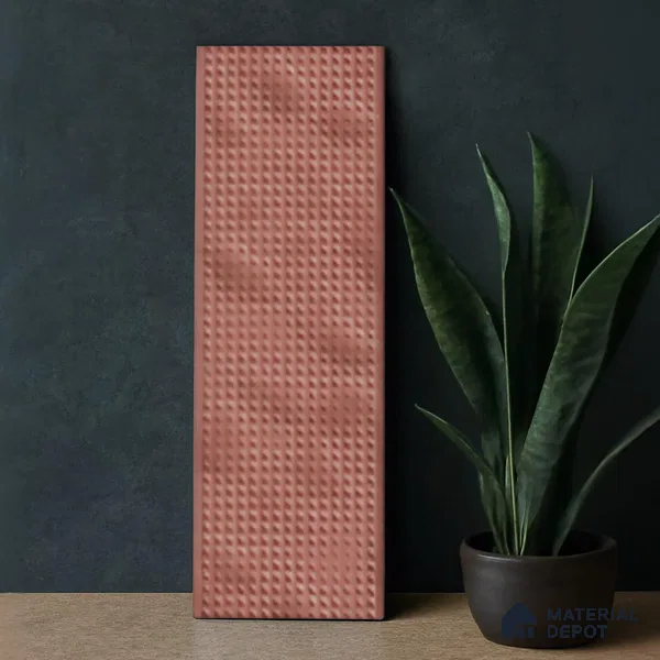 Subway Tile TL 07668 C Retro Cranberry 8.8 Inch x 2.9 Inch Full Body Vitrified Matte Finish - 9 mm | 2 mm Spacer is Mandatory