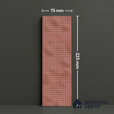 Subway  Tile TL 07668 C Retro Cranberry 8.8 Inch x 2.9 Inch Full Body Vitrified Matte Finish - 9 mm  | 2 mm Spacer is Mandatory