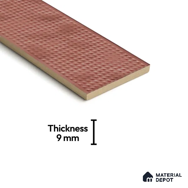 Subway Tile TL 07668 C Retro Cranberry 8.8 Inch x 2.9 Inch Full Body Vitrified Matte Finish - 9 mm | 2 mm Spacer is Mandatory