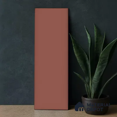 Subway Wall & Floor Tile TL 07668 D Plain Cranberry 8.8 Inch x 2.9 Inch Full Body Vitrified Matte Finish - 9 mm  | 2 mm Spacer is Mandatory (Sample)