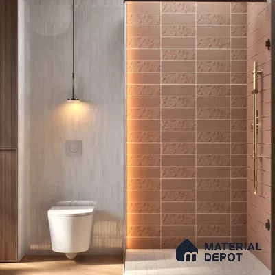 Subway Wall & Floor Tile TL 07668 F Plain Linen 8.8 Inch x 2.9 Inch Full Body Vitrified Matte Finish - 9 mm  | 2 mm Spacer is Mandatory