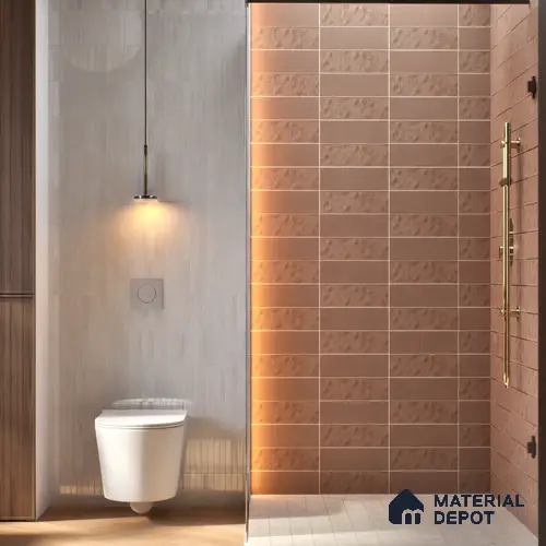 Subway Wall & Floor Tile TL 07668 F Plain Linen 8.8 Inch x 2.9 Inch Full Body Vitrified Matte Finish - 9 mm | 2 mm Spacer is Mandatory