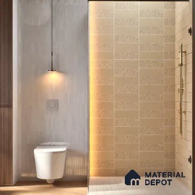 Subway Wall & Floor Tile TL 07668 H Plain Ochre 8.8 Inch x 2.9 Inch Full Body Vitrified Matte Finish - 9 mm