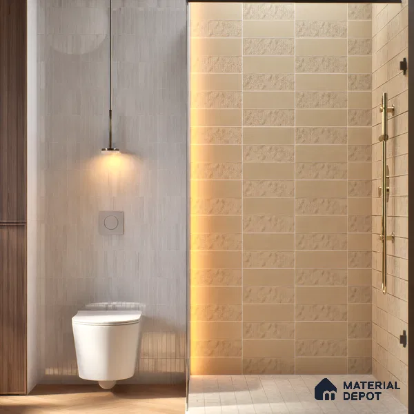 Subway Wall & Floor Tile TL 07668 H Plain Ochre 8.8 Inch x 2.9 Inch Full Body Vitrified Matte Finish - 9 mm