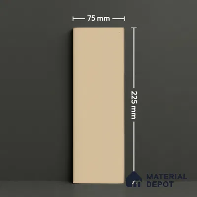 Subway Wall & Floor Tile TL 07668 H Plain Ochre 8.8 Inch x 2.9 Inch Full Body Vitrified Matte Finish - 9 mm