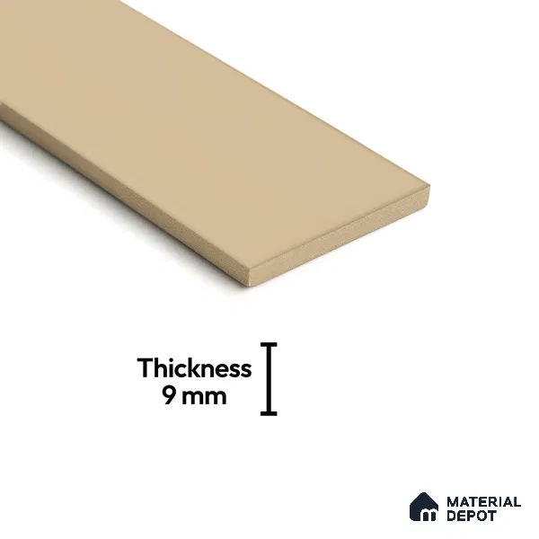 Subway Wall & Floor Tile TL 07668 H Plain Ochre 8.8 Inch x 2.9 Inch Full Body Vitrified Matte Finish - 9 mm