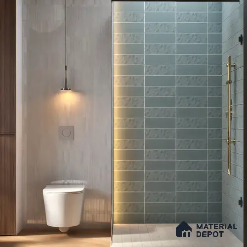 Subway Tile TL 07668 I Retro Sky 8.8 Inch x 2.9 Inch Full Body Vitrified Matte Finish - 9 mm | 2 mm Spacer is Mandatory