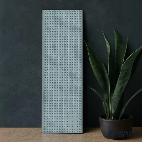 Subway  Tile TL 07668 I Retro Sky 8.8 Inch x 2.9 Inch Full Body Vitrified Matte Finish - 9 mm  | 2 mm Spacer is Mandatory