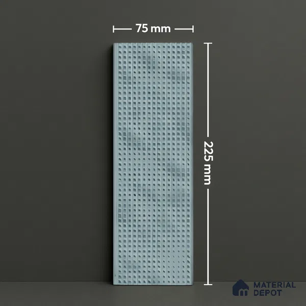 Subway  Tile TL 07668 I Retro Sky 8.8 Inch x 2.9 Inch Full Body Vitrified Matte Finish - 9 mm  | 2 mm Spacer is Mandatory