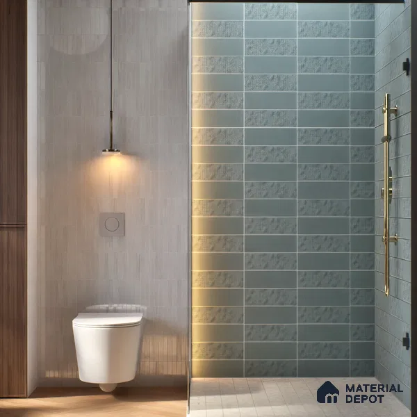 Subway Wall & Floor Tile TL 07668 J Plain Sky 8.8 Inch x 2.9 Inch Full Body Vitrified Matte Finish - 9 mm