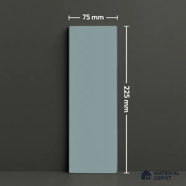 Subway Wall & Floor Tile TL 07668 J Plain Sky 8.8 Inch x 2.9 Inch Full Body Vitrified Matte Finish - 9 mm