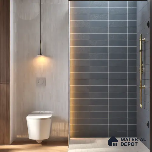 Subway Tile TL 07668 K Retro Slate Blue 8.8 Inch x 2.9 Inch Full Body Vitrified Matte Finish - 9 mm | 2 mm Spacer is Mandatory
