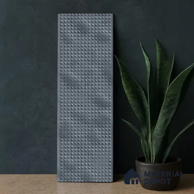 Subway  Tile TL 07668 K Retro Slate Blue 8.8 Inch x 2.9 Inch Full Body Vitrified Matte Finish - 9 mm  | 2 mm Spacer is Mandatory