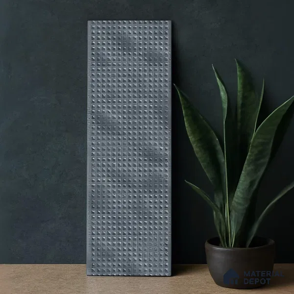 Subway  Tile TL 07668 K Retro Slate Blue 8.8 Inch x 2.9 Inch Full Body Vitrified Matte Finish - 9 mm  | 2 mm Spacer is Mandatory