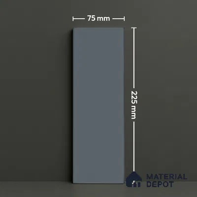 Subway Wall & Floor Tile TL 07668 L Plain Slate Blue 8.8 Inch x 2.9 Inch Full Body Vitrified Matte Finish - 9 mm