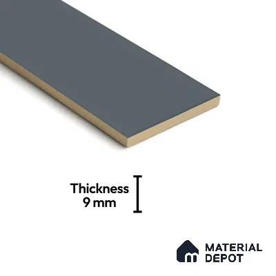 Subway Wall & Floor Tile TL 07668 L Plain Slate Blue 8.8 Inch x 2.9 Inch Full Body Vitrified Matte Finish - 9 mm