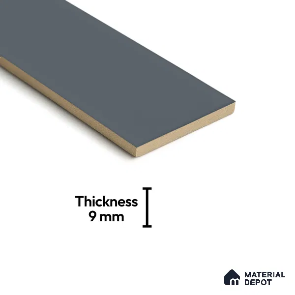 Subway Wall & Floor Tile TL 07668 L Plain Slate Blue 8.8 Inch x 2.9 Inch Full Body Vitrified Matte Finish - 9 mm