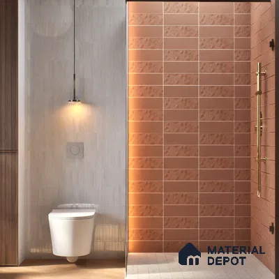 Subway  Tile TL 07668 Retro Brown 8.8 Inch x 2.9 Inch Full Body Vitrified Matte Finish - 9 mm  | 2 mm Spacer is Mandatory