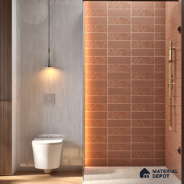 Subway Tile TL 07668 Retro Brown 8.8 Inch x 2.9 Inch Full Body Vitrified Matte Finish - 9 mm | 2 mm Spacer is Mandatory