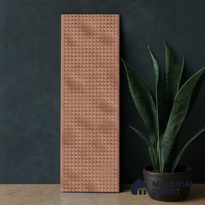 Subway  Tile TL 07668 Retro Brown 8.8 Inch x 2.9 Inch Full Body Vitrified Matte Finish - 9 mm  | 2 mm Spacer is Mandatory