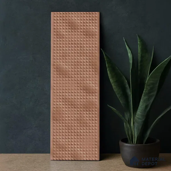 Subway Tile TL 07668 Retro Brown 8.8 Inch x 2.9 Inch Full Body Vitrified Matte Finish - 9 mm | 2 mm Spacer is Mandatory