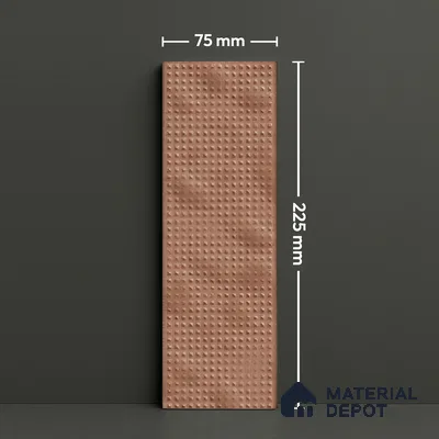 Subway  Tile TL 07668 Retro Brown 8.8 Inch x 2.9 Inch Full Body Vitrified Matte Finish - 9 mm  | 2 mm Spacer is Mandatory