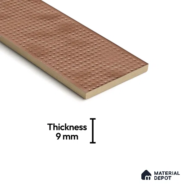 Subway Tile TL 07668 Retro Brown 8.8 Inch x 2.9 Inch Full Body Vitrified Matte Finish - 9 mm | 2 mm Spacer is Mandatory