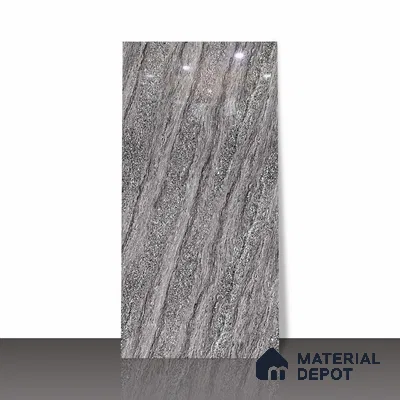 Marble Floor & Wall Tile TL 02195 B Alexa Grey 4 ft x 2 ft Glossy Finish Vitrified Tile - 9 mm