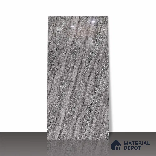 Marble Floor & Wall Tile TL 02195 B Alexa Grey 4 ft x 2 ft Glossy Finish Vitrified Tile - 9 mm